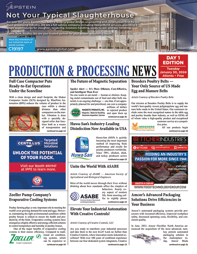 Production & Processing News Day 1