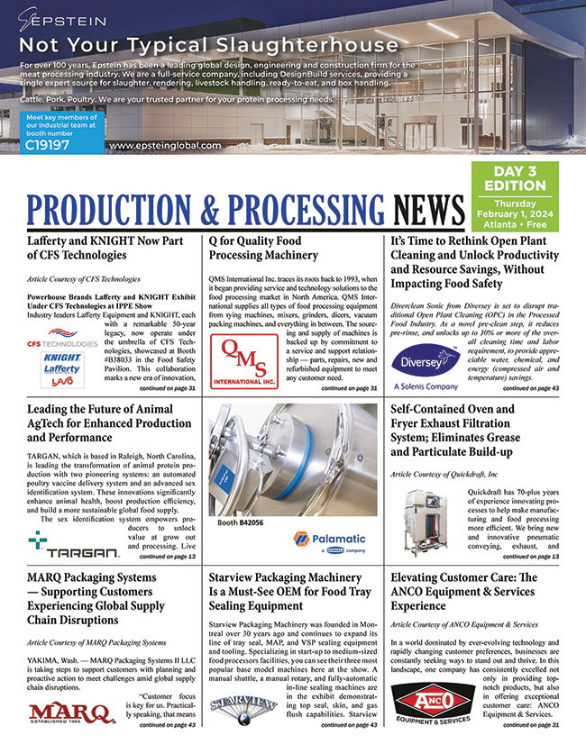 Production & Processing News Day 3