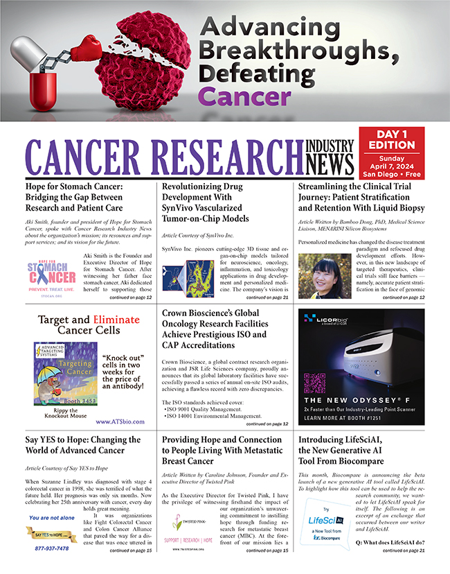 Cancer Research Industry News Day 1 Edition